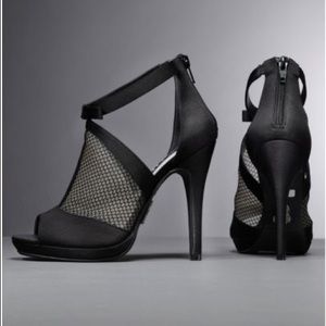 White x Vera Wang Platform Bootie w/fishnet detail